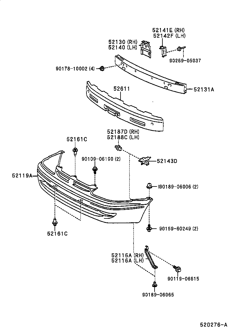 52127-02020 COVER, FRONT BUMPER HOLE product image