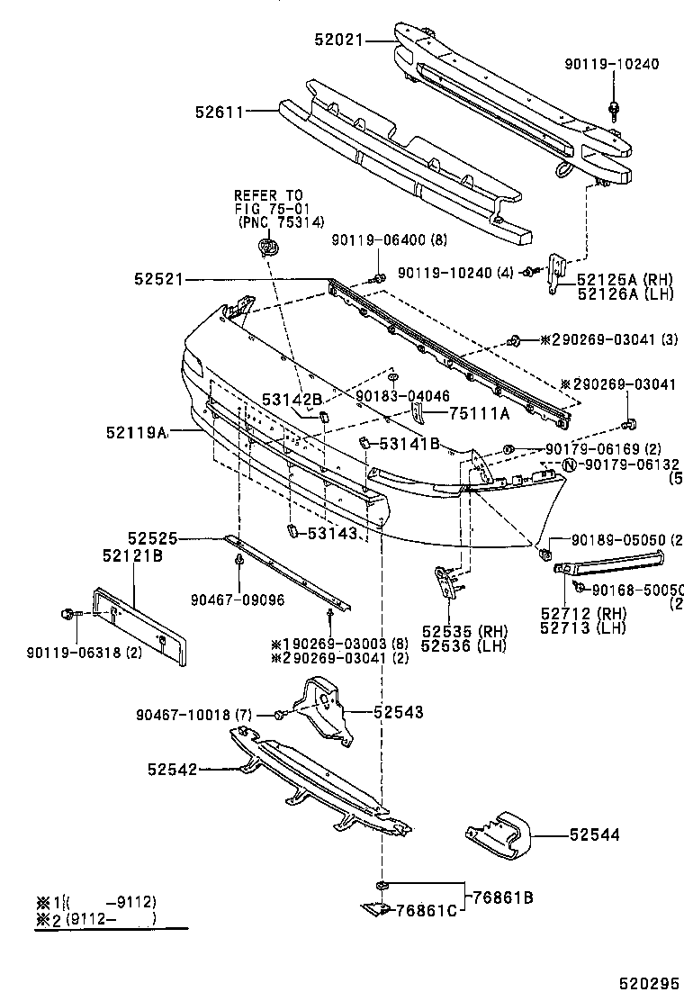 52125-17010 BRACKET, FOG LAMP MOUNTING, RH product image