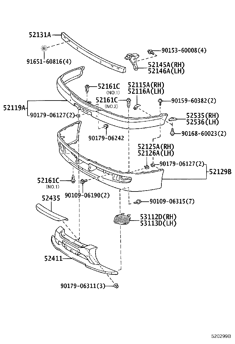 52117-21010 SUPPORT, FRONT BUMPER, UPPER product image