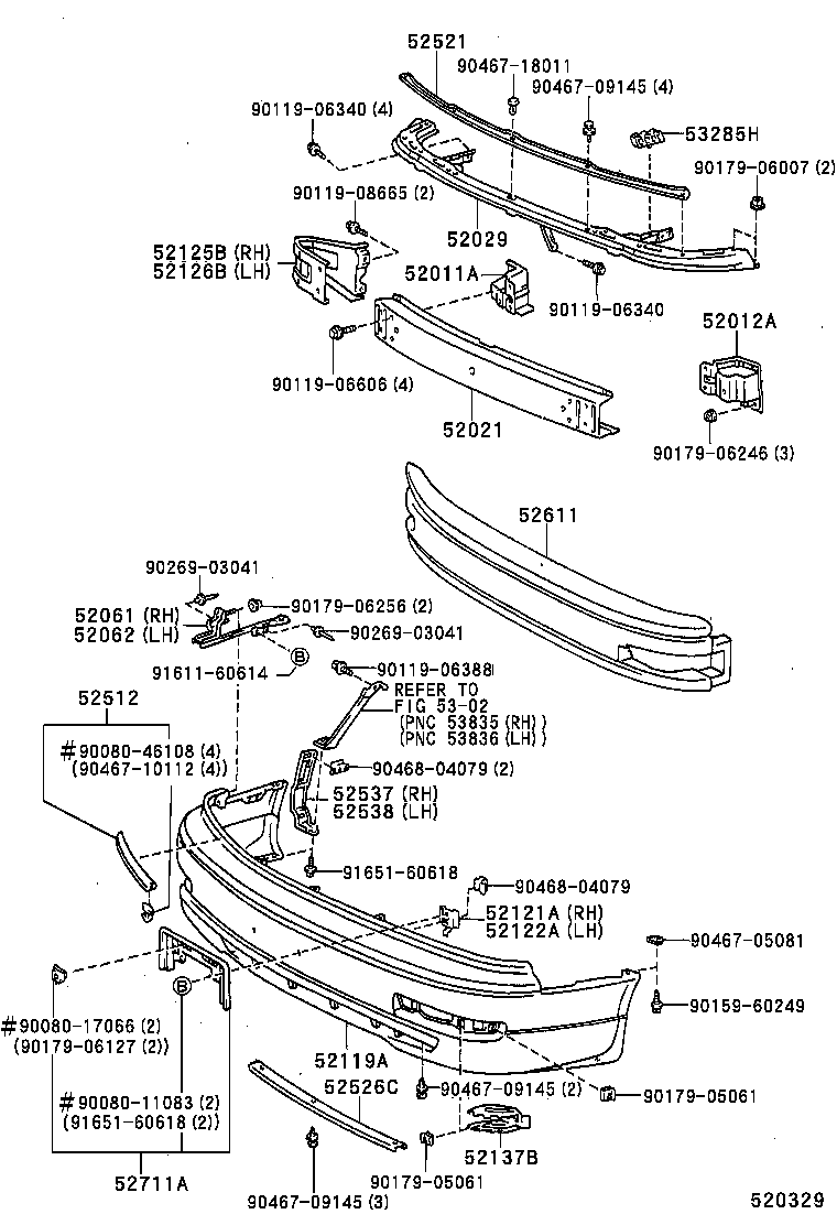 52137-06010 PLATE, FRONT BUMPER BRACKET, NO.1 product image