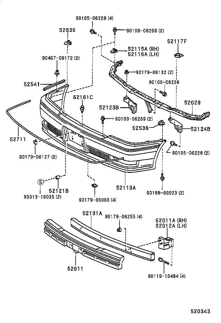 52611-30200 ABSORBER, FRONT BUMPER ENERGY product image