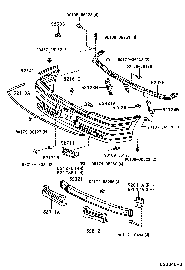 52611-30200 ABSORBER, FRONT BUMPER ENERGY product image