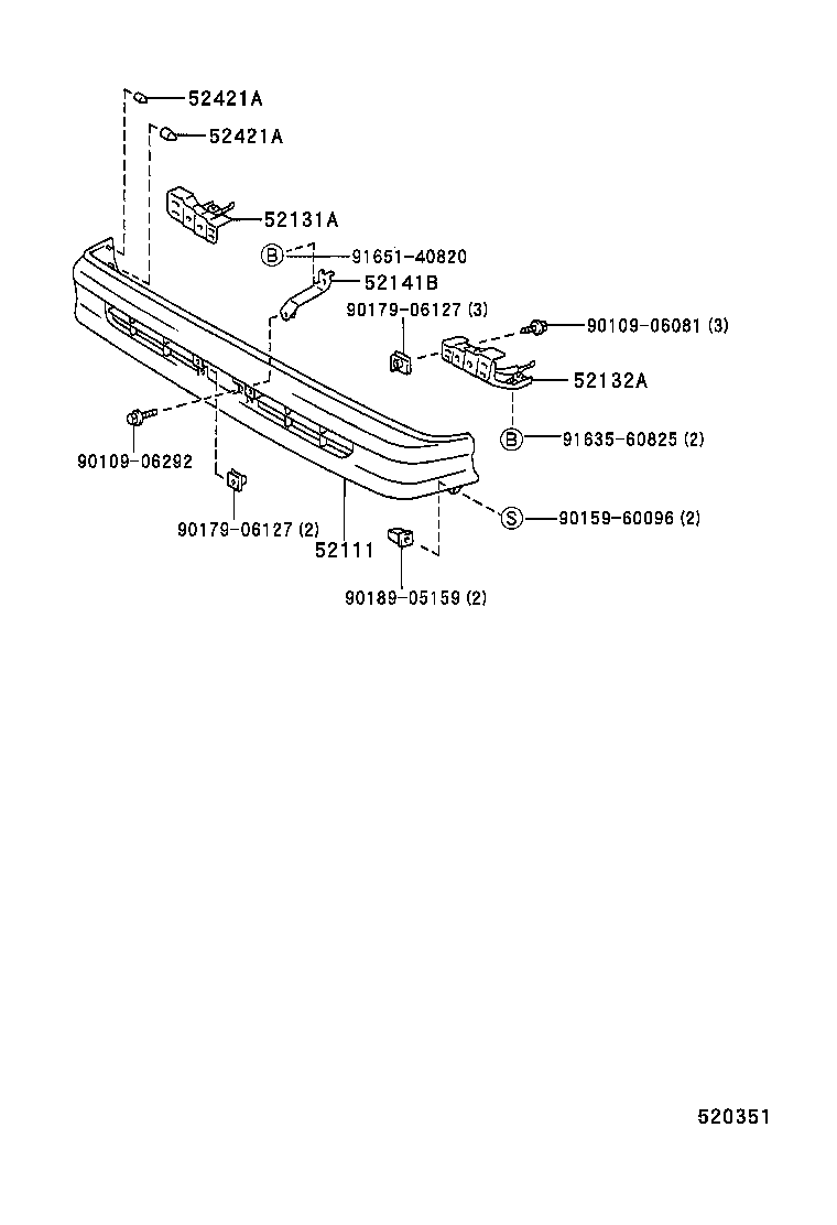 52141-27020 STAY, FRONT BUMPER product image