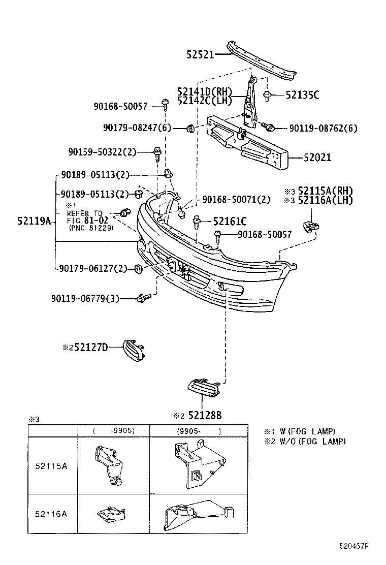 52115-28060 SUPPORT, FRONT BUMPER SIDE, RH product image