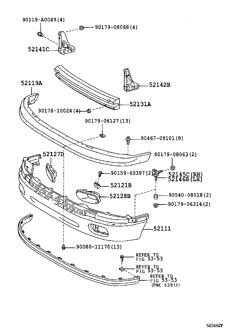 52611-0C030 ABSORBER, FRONT BUMPER ENERGY product image