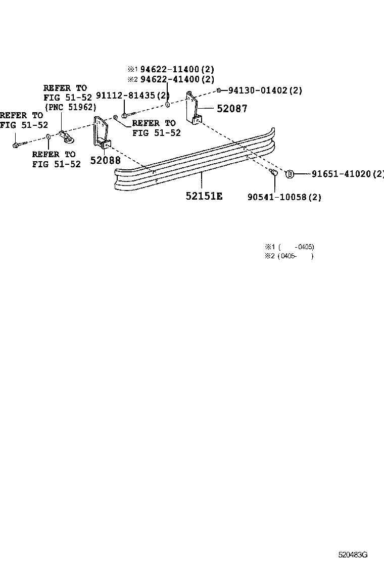 52087-37121 STAY SUB-ASSY, REAR BUMPER SIDE, RH product image
