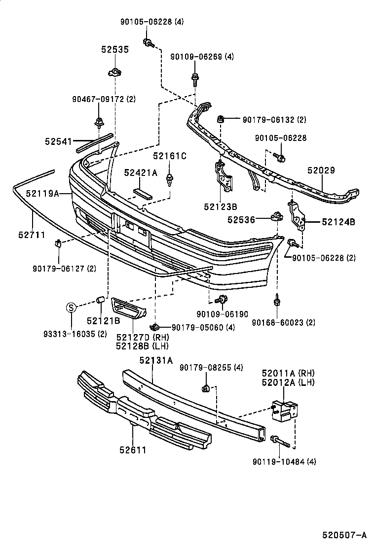 52611-30200 ABSORBER, FRONT BUMPER ENERGY product image