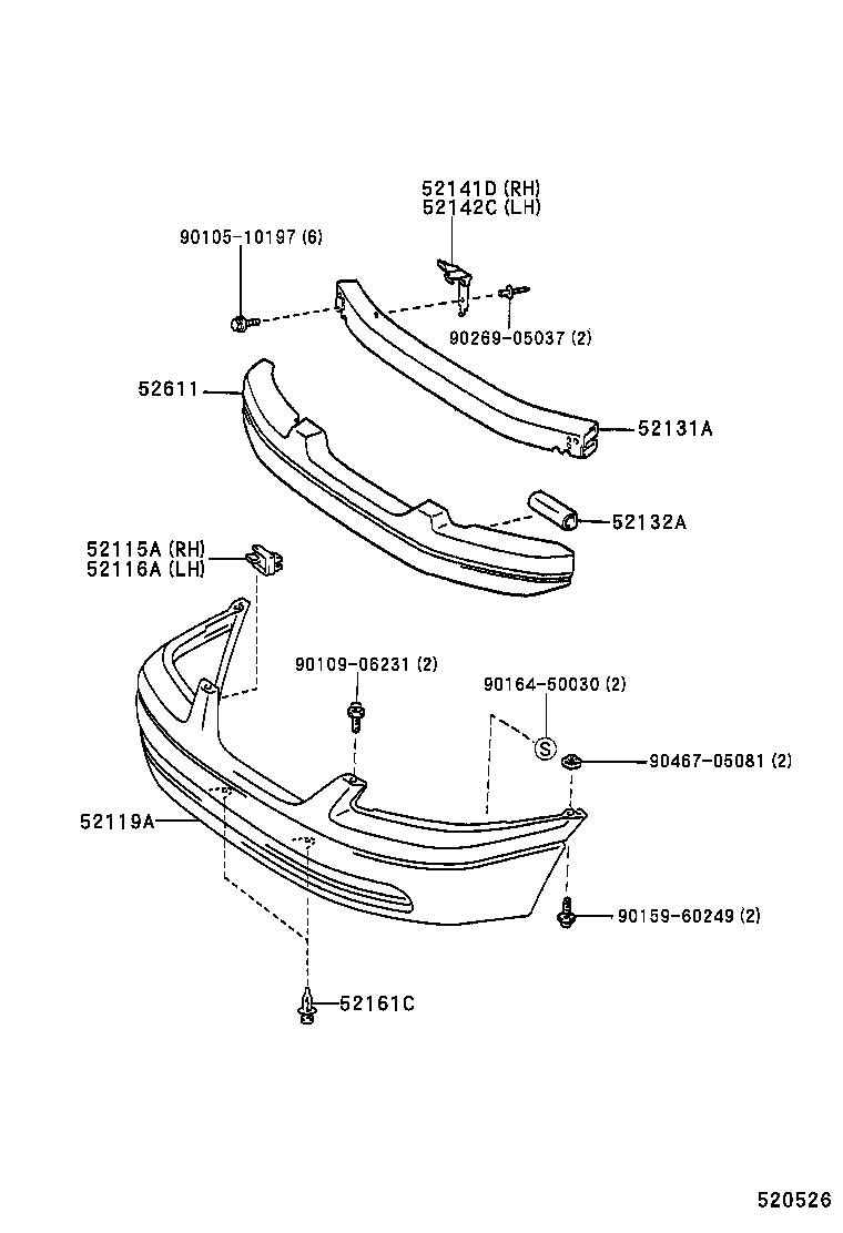 52116-AA010 SUPPORT, FRONT BUMPER SIDE, LH product image