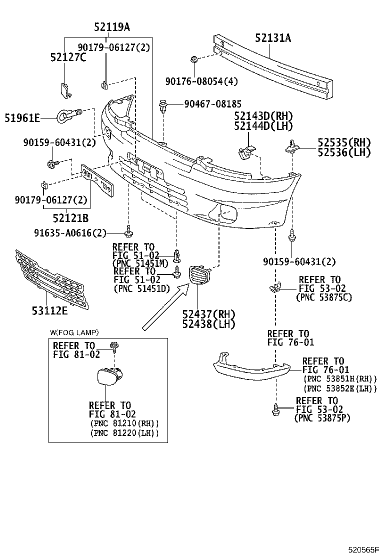 52611-52031 ABSORBER, FRONT BUMPER ENERGY product image