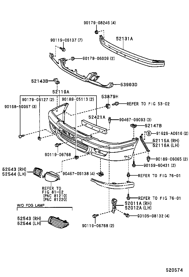 52129-12070 COVER, FRONT BUMPER, LOWER product image