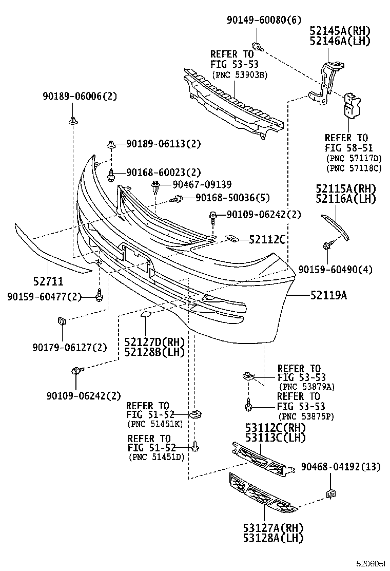 52115-28090 SUPPORT, FRONT BUMPER SIDE, RH product image