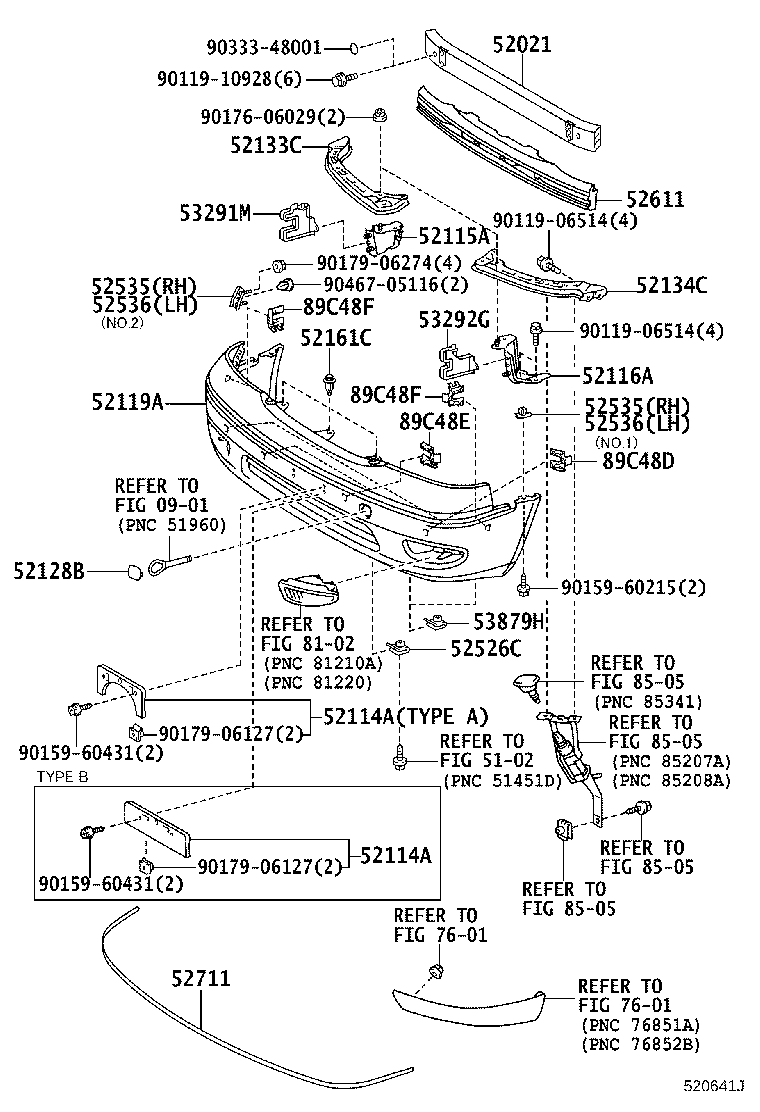 52115-50020 SUPPORT, FRONT BUMPER SIDE, RH product image