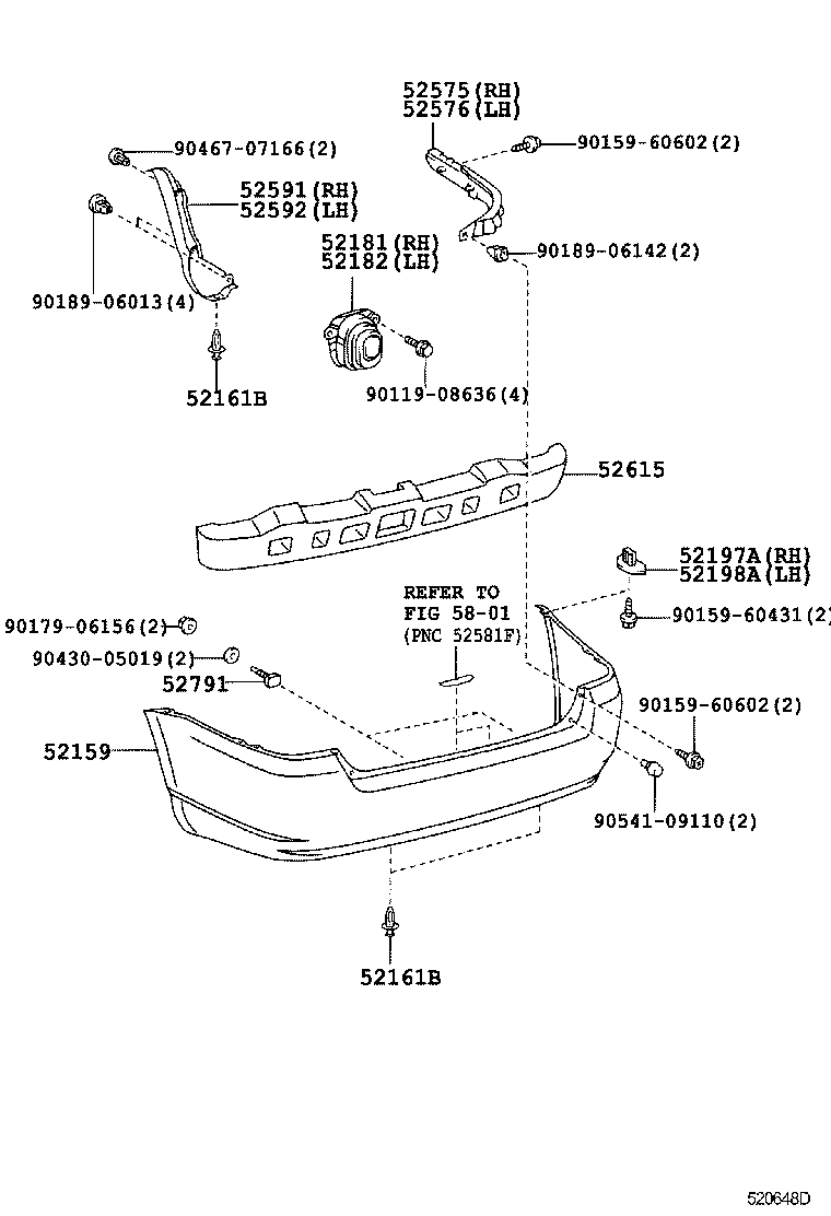 52159-02904 COVER, REAR BUMPER product image
