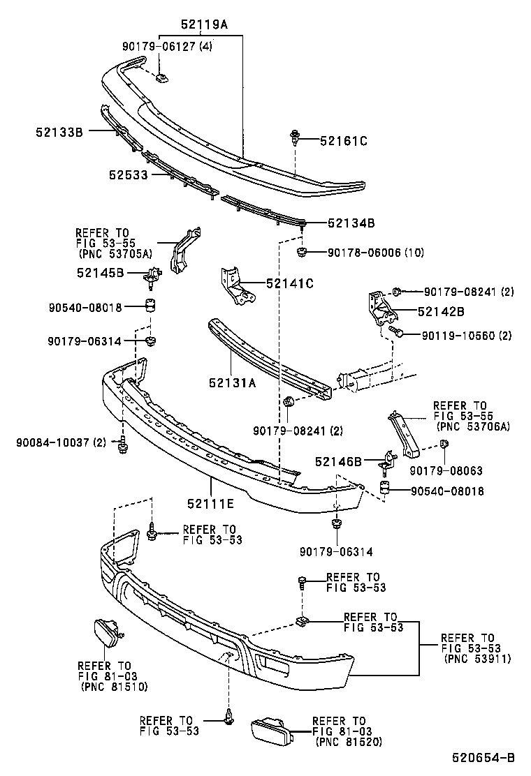 52115-35080 SUPPORT, FRONT BUMPER SIDE, RH product image