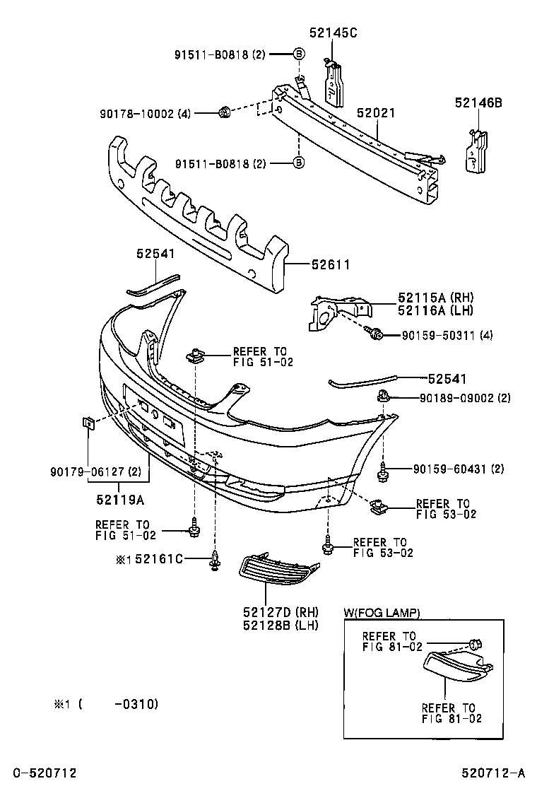 52021-02101 REINFORCEMENT SUB-ASSY, FRONT BUMPER product image