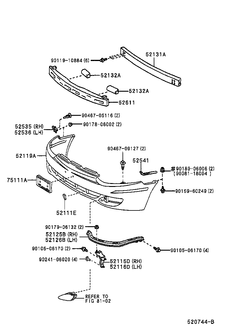 52611-AA050 ABSORBER, FRONT BUMPER ENERGY product image