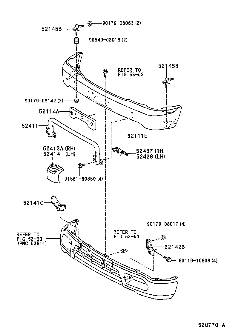 52114-35020 BRACKET, FRONT BUMPER EXTENSION MOUNTING product image