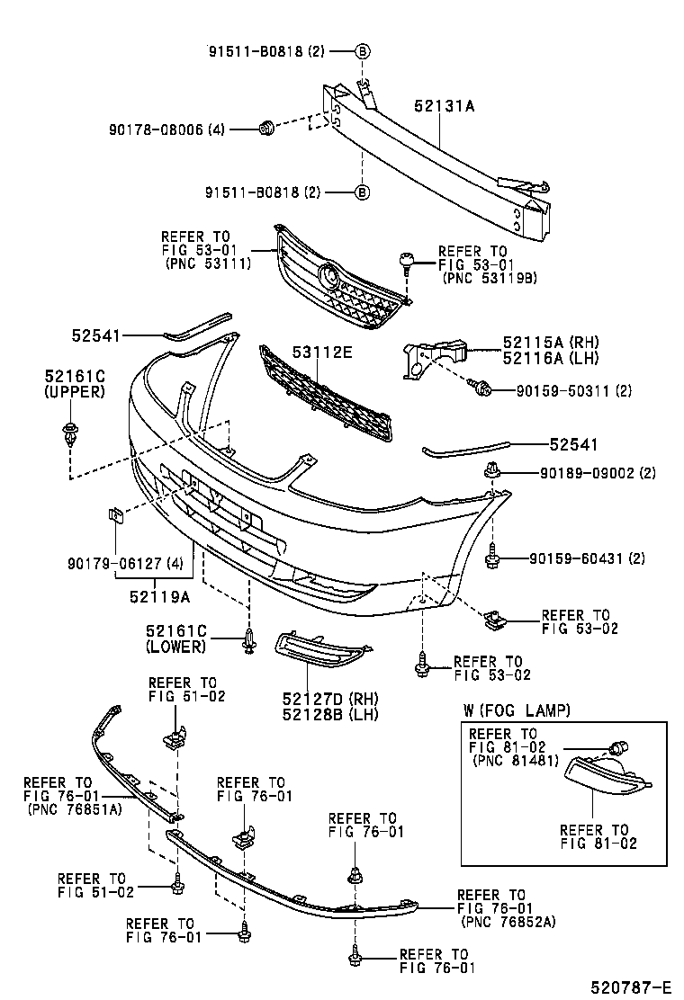 52127-12170 COVER, FRONT BUMPER HOLE, RH product image