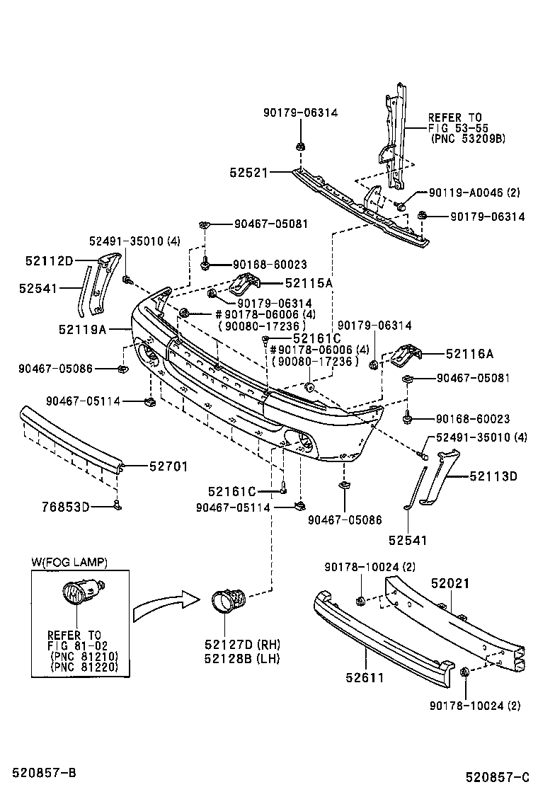 52611-0C030 ABSORBER, FRONT BUMPER ENERGY product image