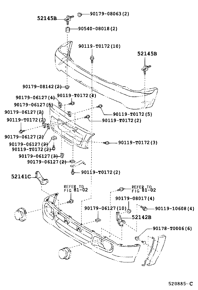 52114-35020 BRACKET, FRONT BUMPER EXTENSION MOUNTING product image