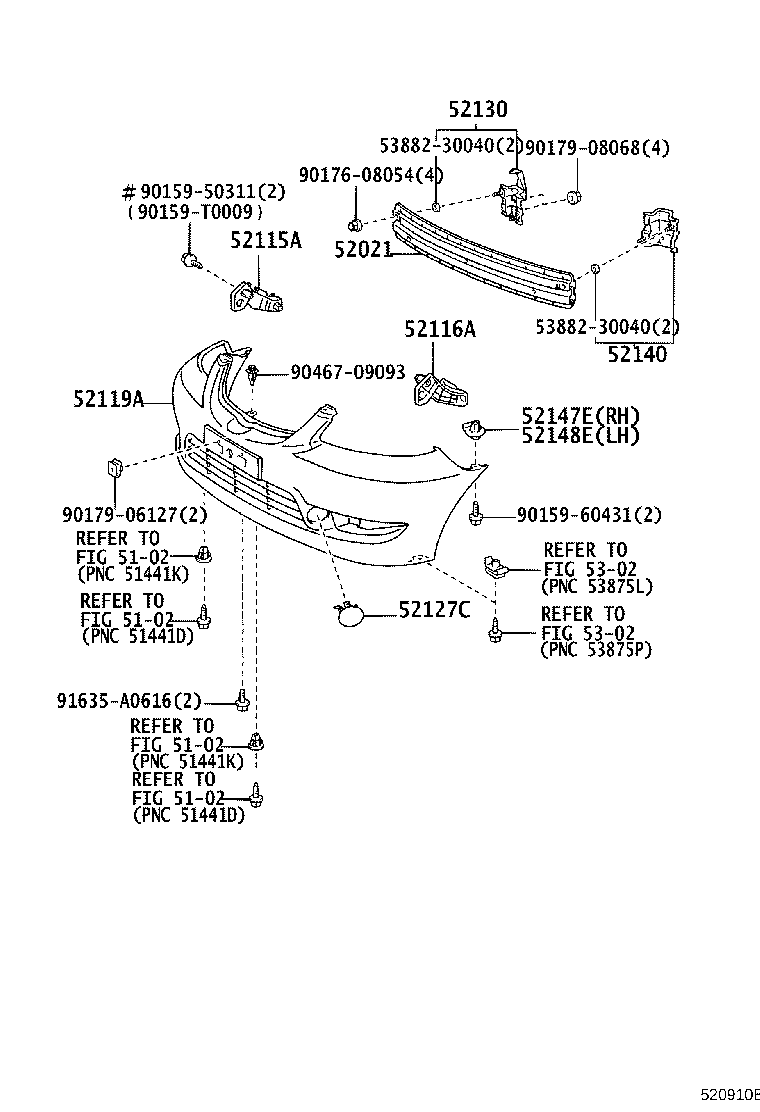 52115-0D010 SUPPORT, FRONT BUMPER SIDE, RH product image