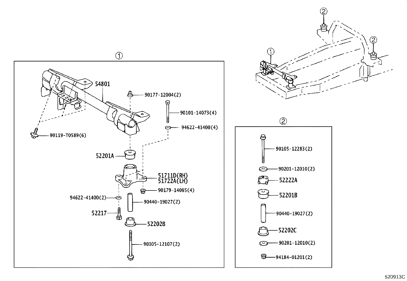 52203-37040 CUSHIION SUB-ASSY, CAB MOUNTING, NO.3 UPPER product image