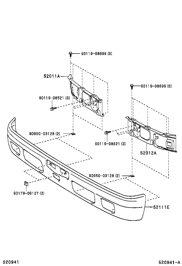 52012-37032 ARM SUB-ASSY, FRONT BUMPER, LH product image