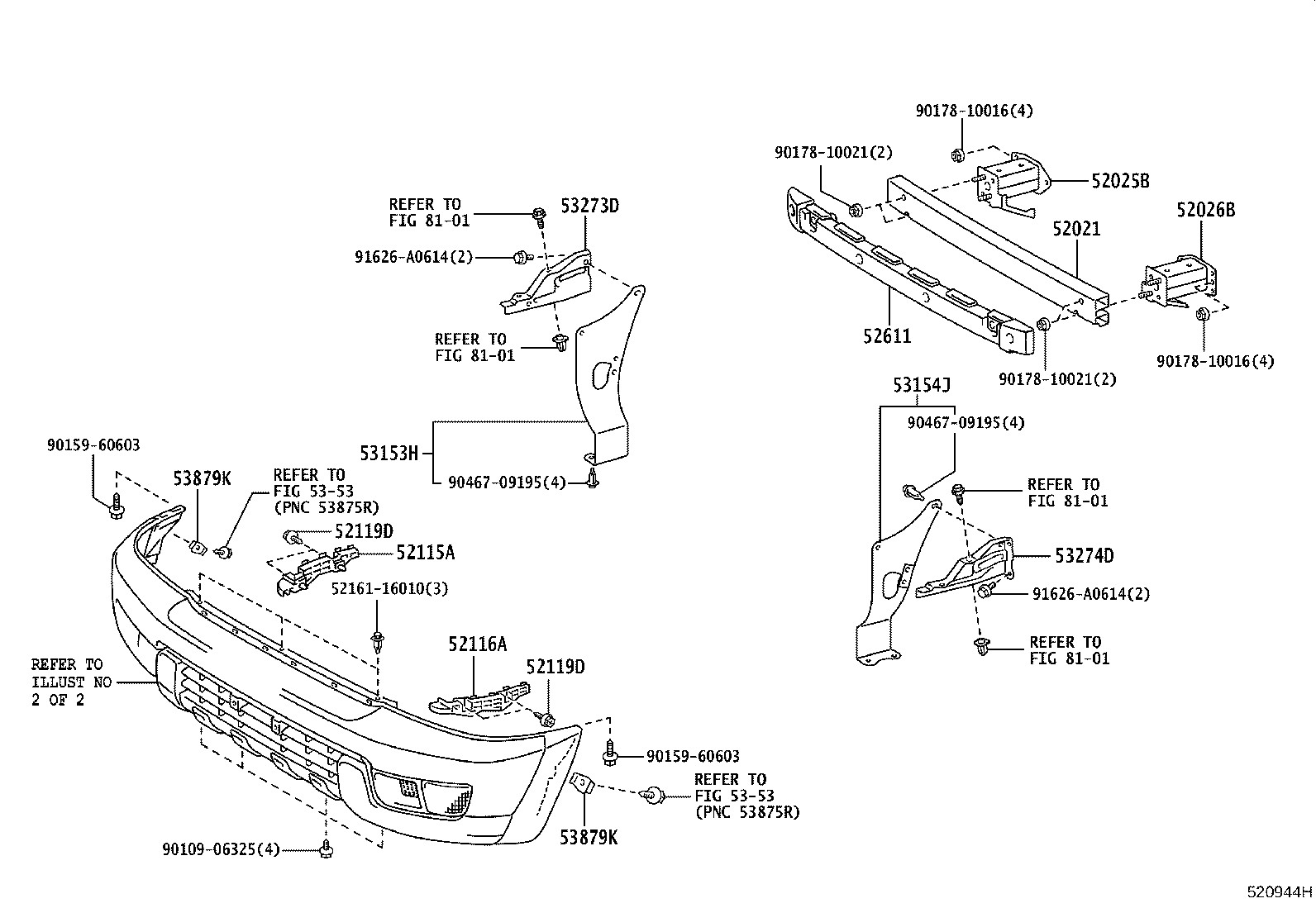 52115-35100 SUPPORT, FRONT BUMPER SIDE, RH product image