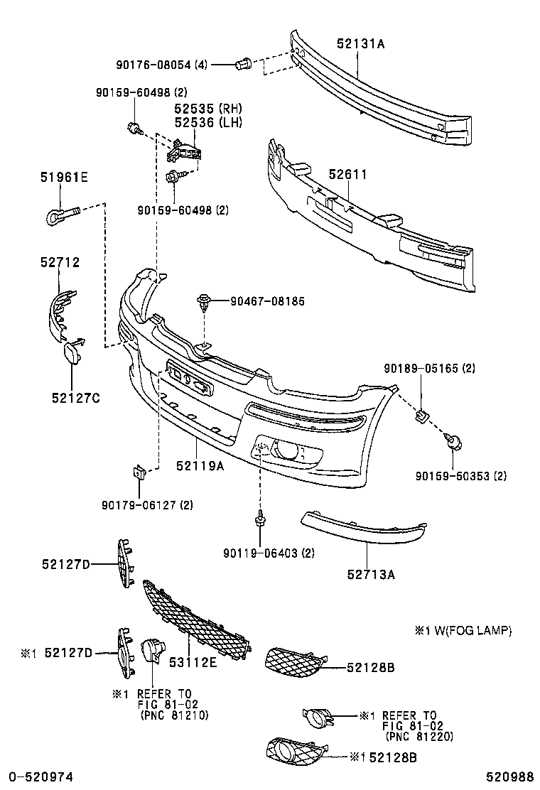 52128-0D010 COVER, FRONT BUMPER HOLE, LH product image