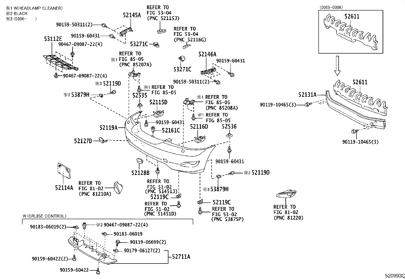 52114-48040 BRACKET, FRONT BUMPER EXTENSION MOUNTING product image