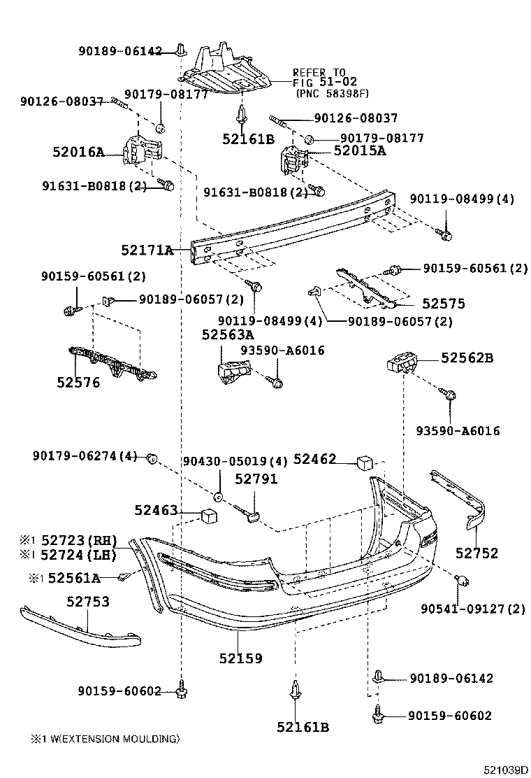 52015-05010 ARM SUB-ASSY, REAR BUMPER, RH product image