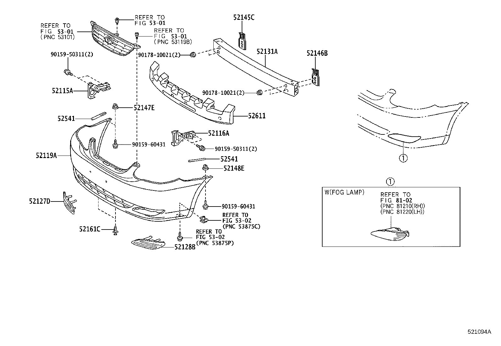 52611-02090 ABSORBER, FRONT BUMPER ENERGY product image
