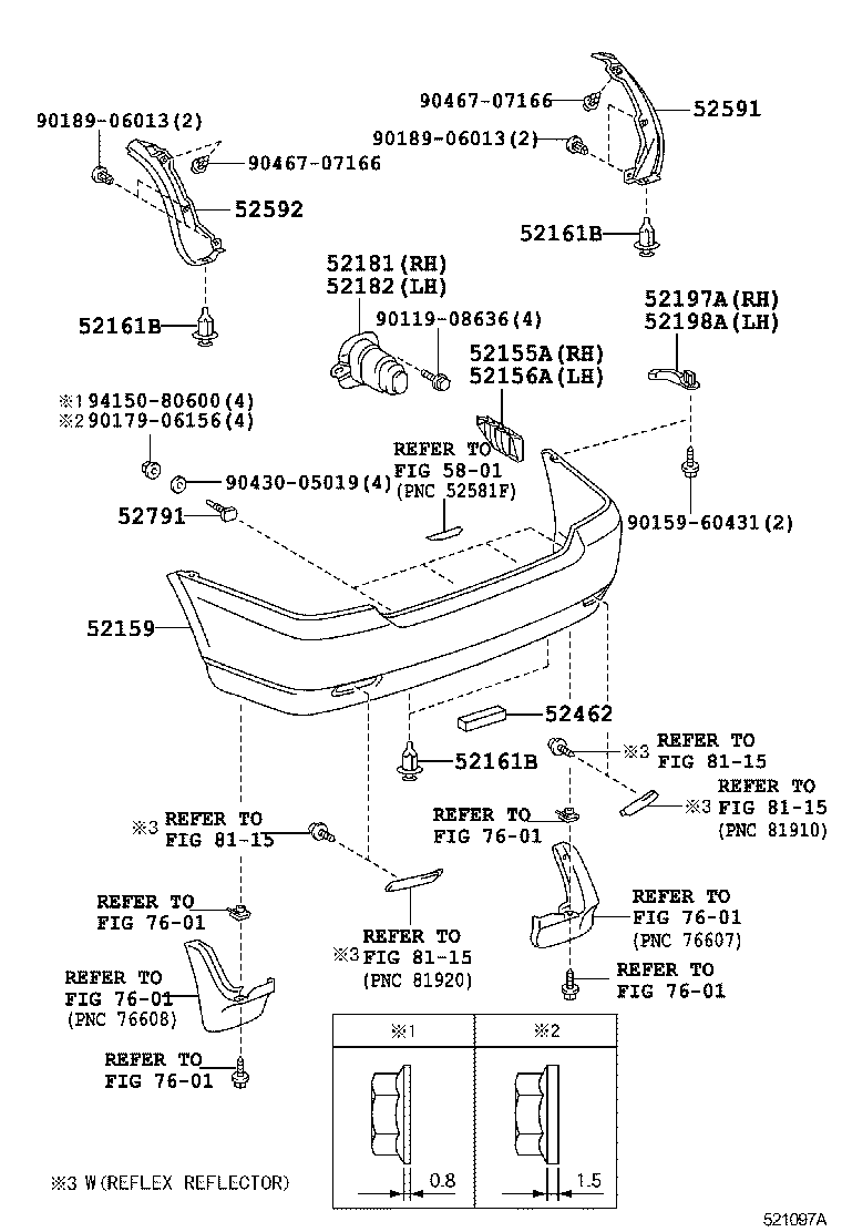 52159-02904 COVER, REAR BUMPER product image