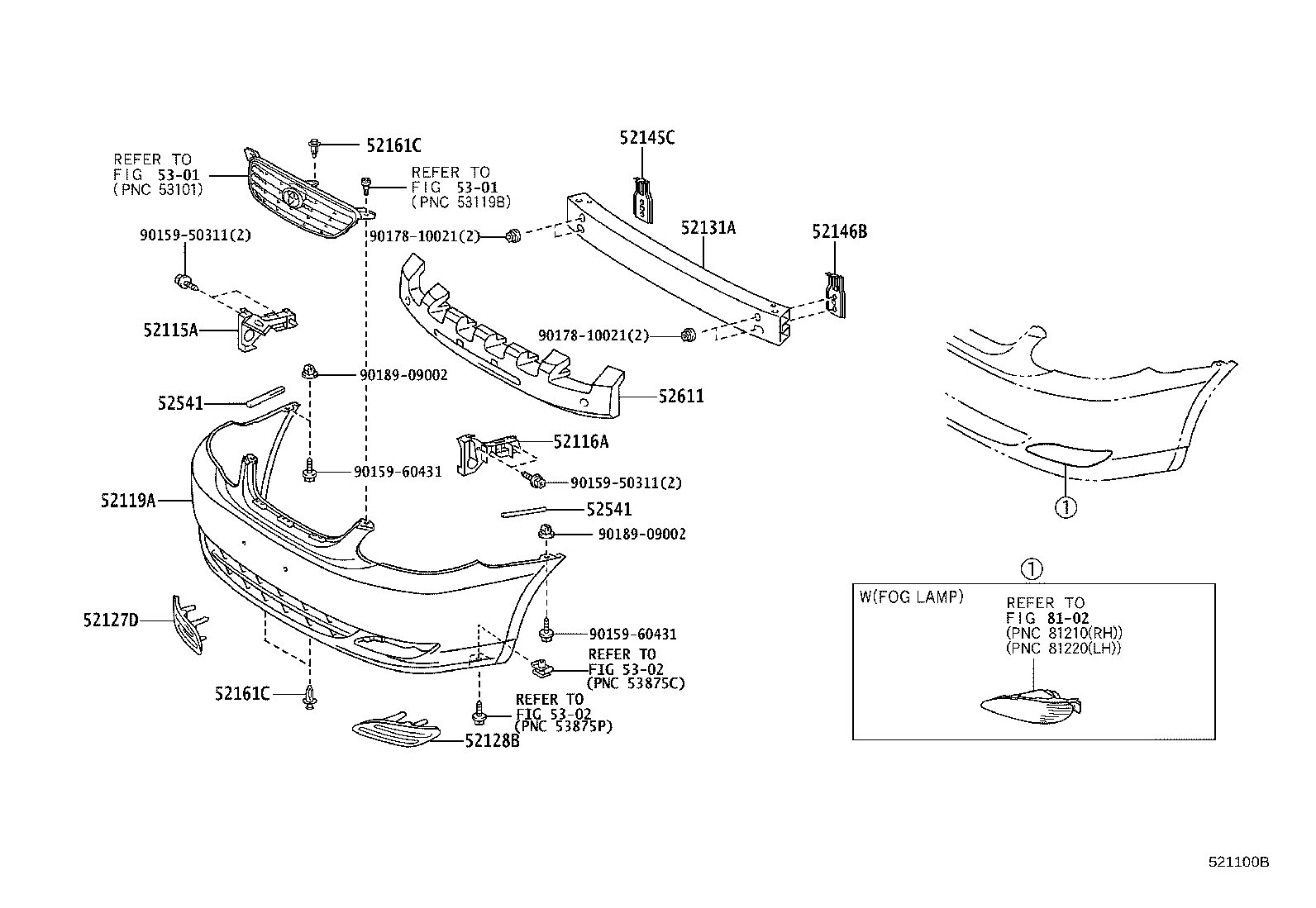 52115-02061 SUPPORT, FRONT BUMPER SIDE, RH product image