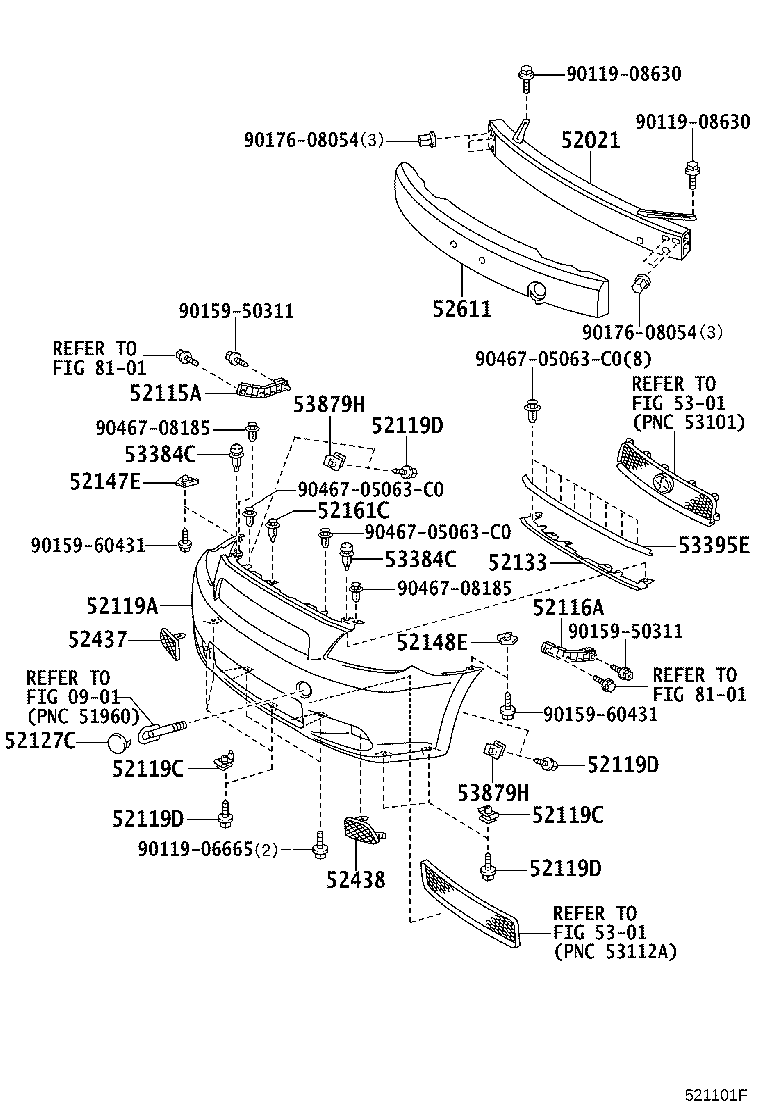 52116-21020 SUPPORT, FRONT BUMPER SIDE, LH product image