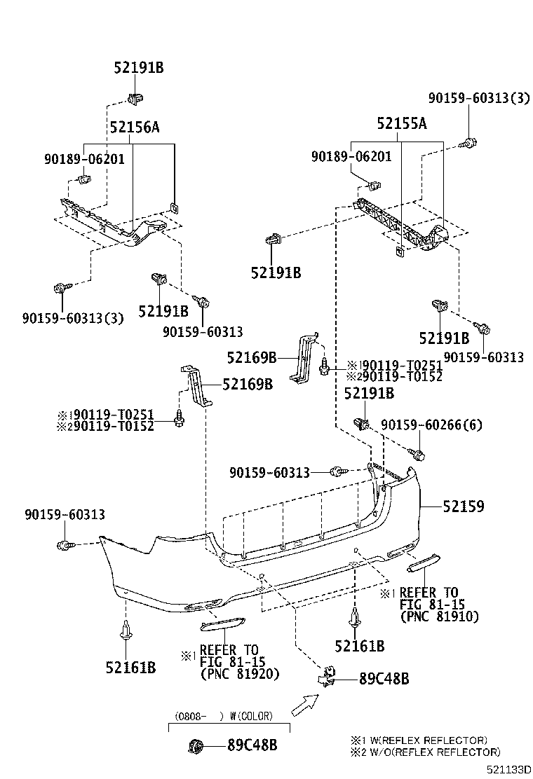 52155-0K020 SUPPORT, REAR BUMPER SIDE, RH product image