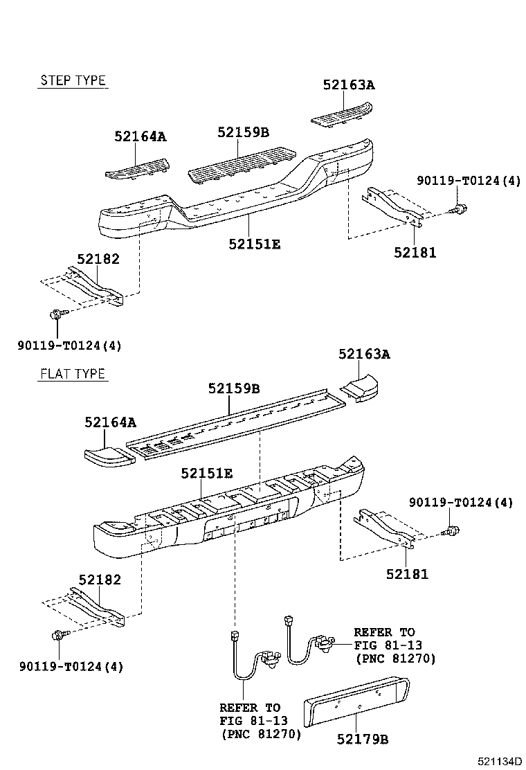 52105-04010 BAR, REAR BUMPER product image