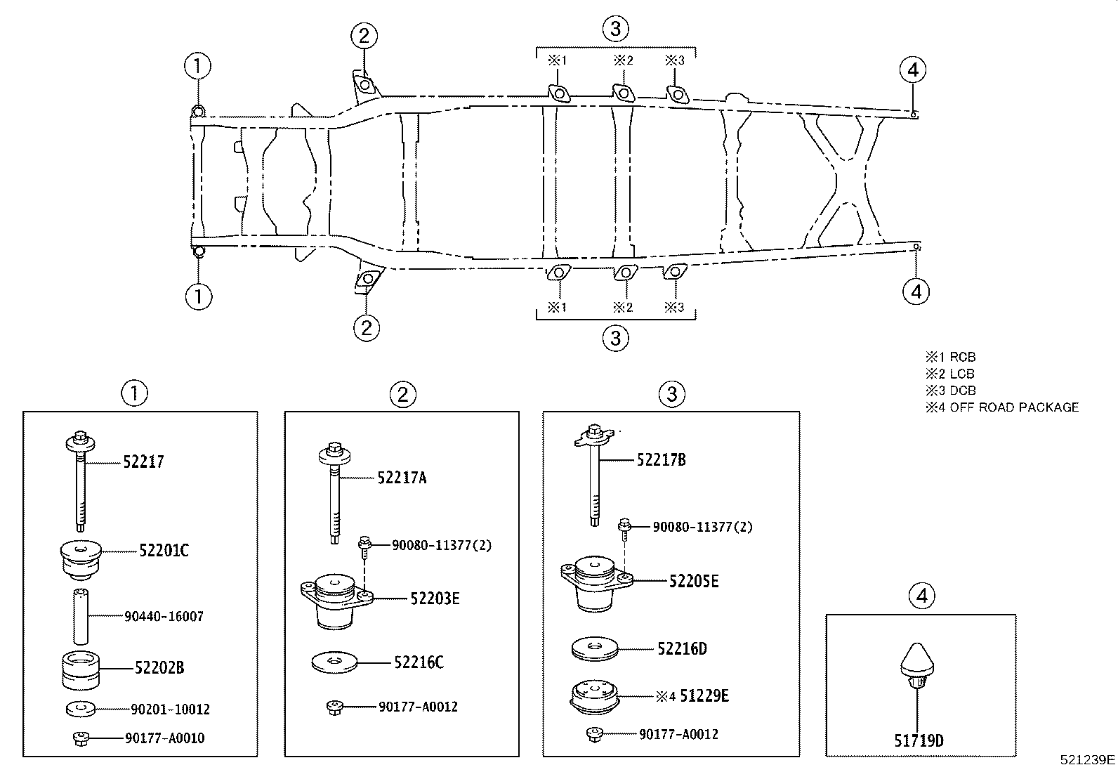 52201-04040 CUSHIION SUB-ASSY, CAB MOUNTING, NO.1 UPPER product image