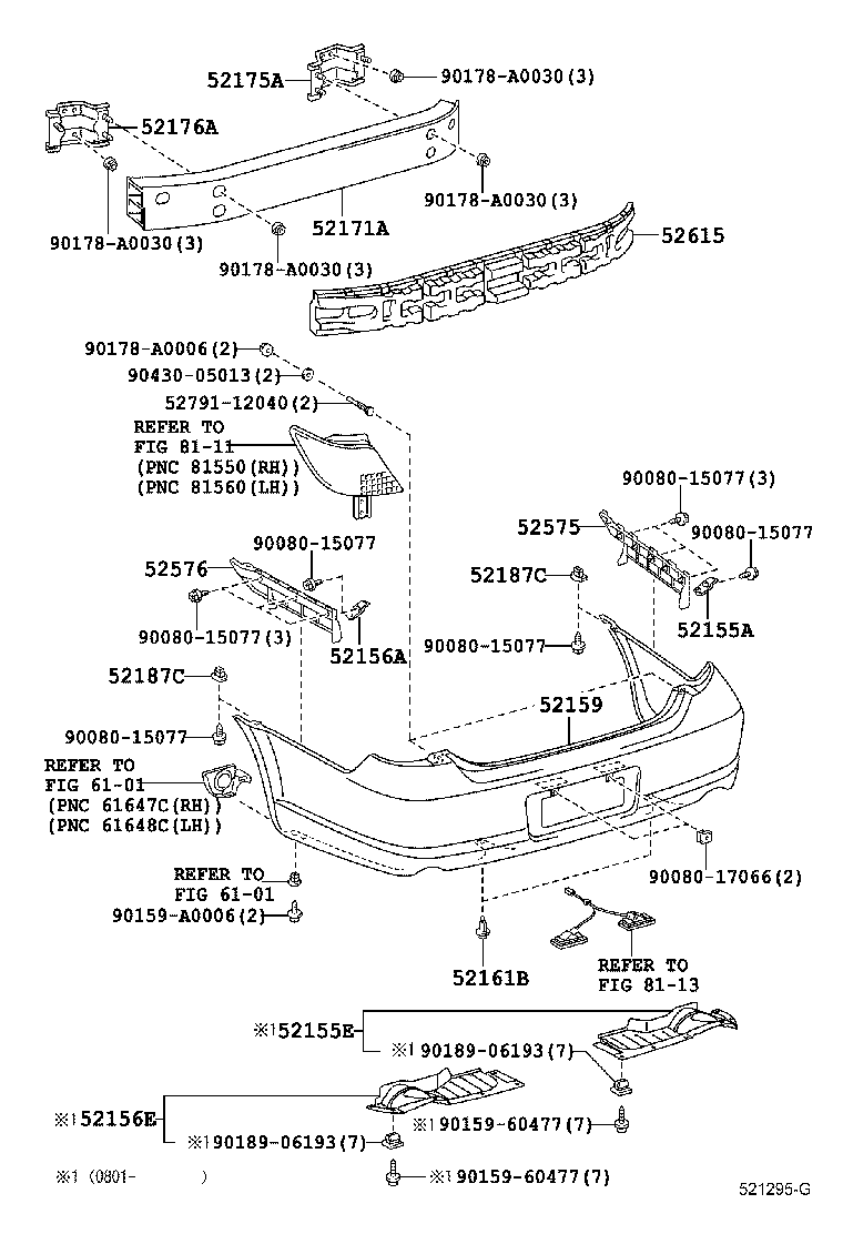 52155-AC010 SUPPORT, REAR BUMPER SIDE, RH product image