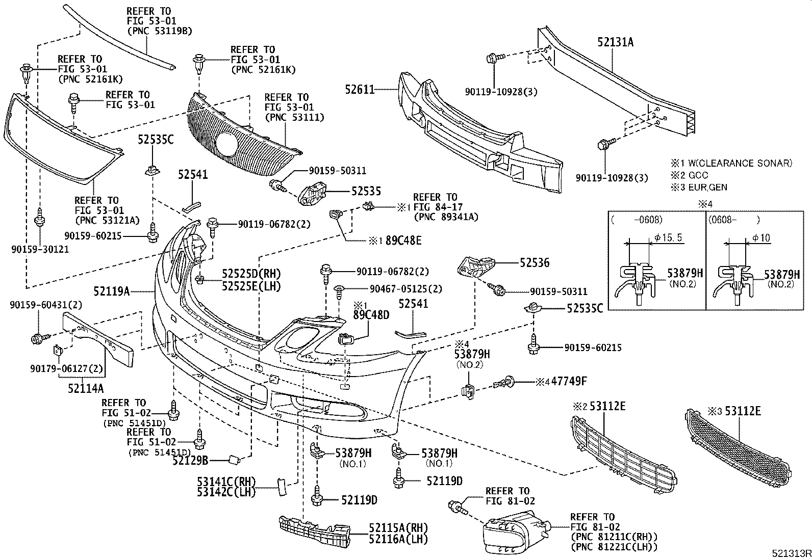 52114-30150 BRACKET, FRONT BUMPER EXTENSION MOUNTING product image