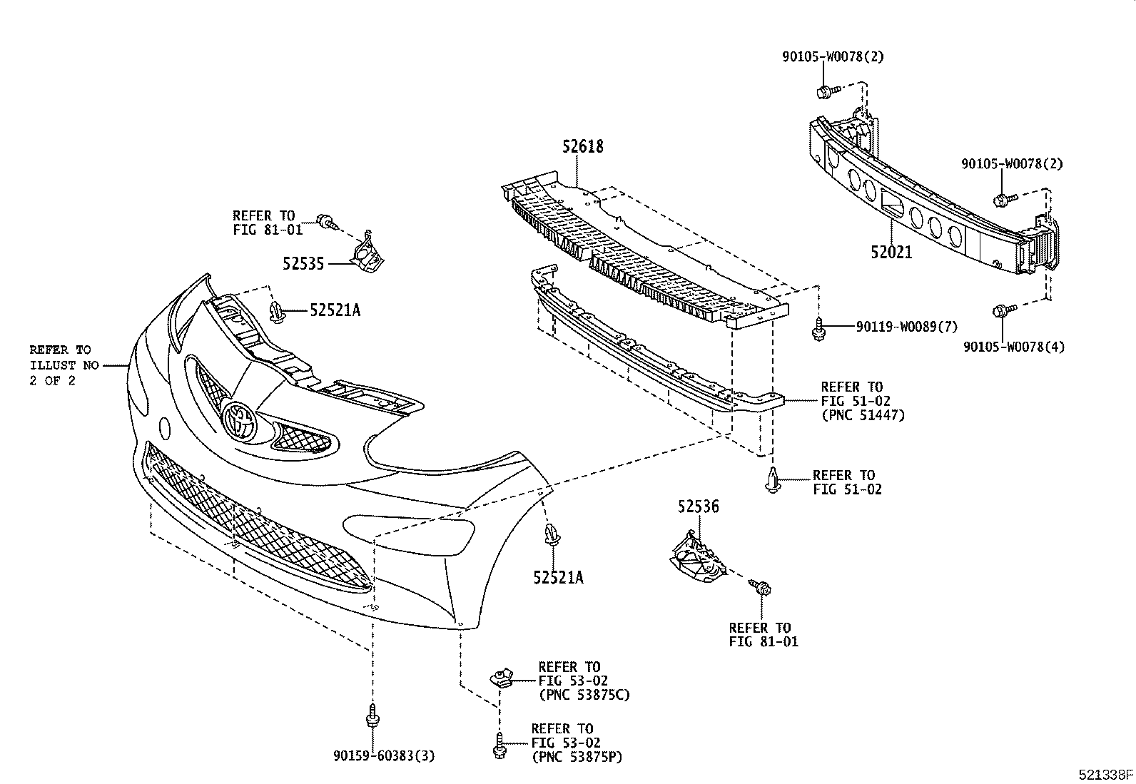 52125-0H020 BRACKET, FOG LAMP MOUNTING, RH product image