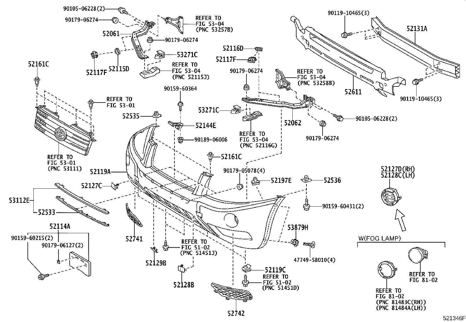 52114-48130 BRACKET, FRONT BUMPER EXTENSION MOUNTING product image
