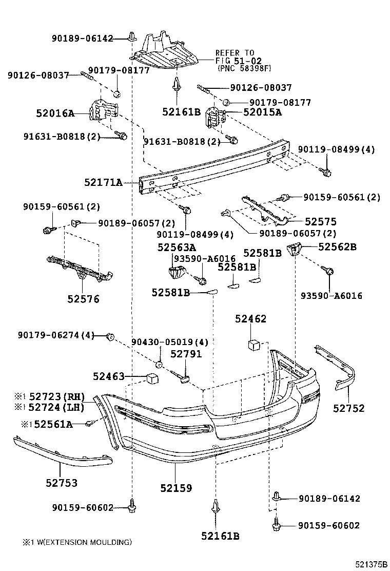 52015-05010 ARM SUB-ASSY, REAR BUMPER, RH product image