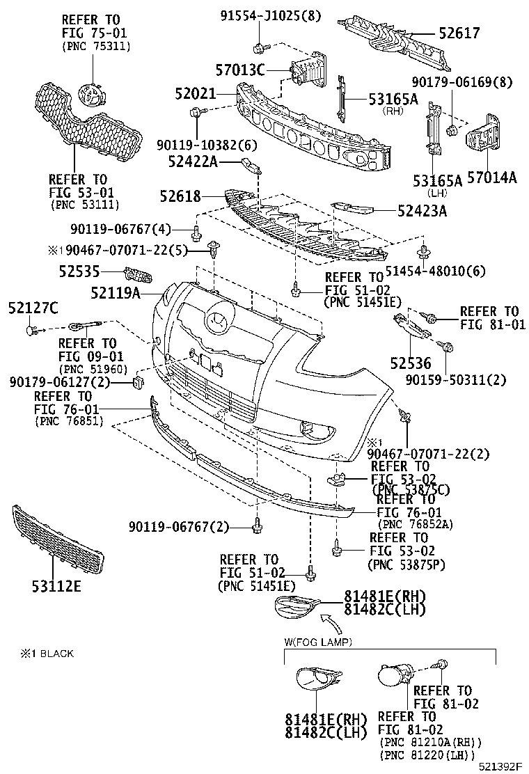 52114-52060 BRACKET, FRONT BUMPER EXTENSION MOUNTING product image