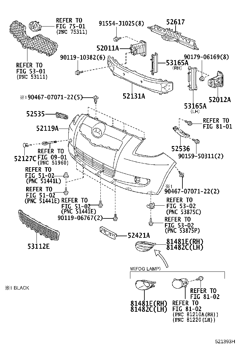52114-52070 BRACKET, FRONT BUMPER EXTENSION MOUNTING product image
