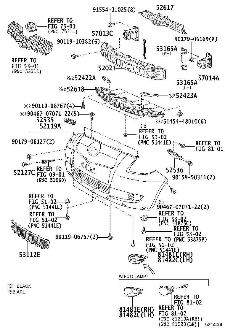 52114-52070 BRACKET, FRONT BUMPER EXTENSION MOUNTING product image
