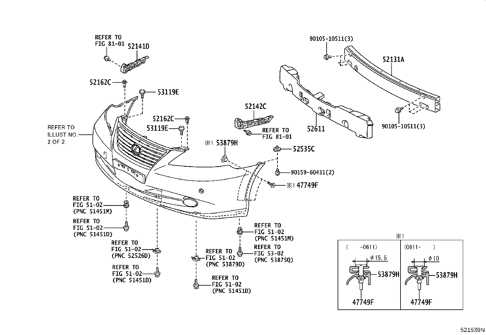 52114-33200 BRACKET, FRONT BUMPER EXTENSION MOUNTING product image