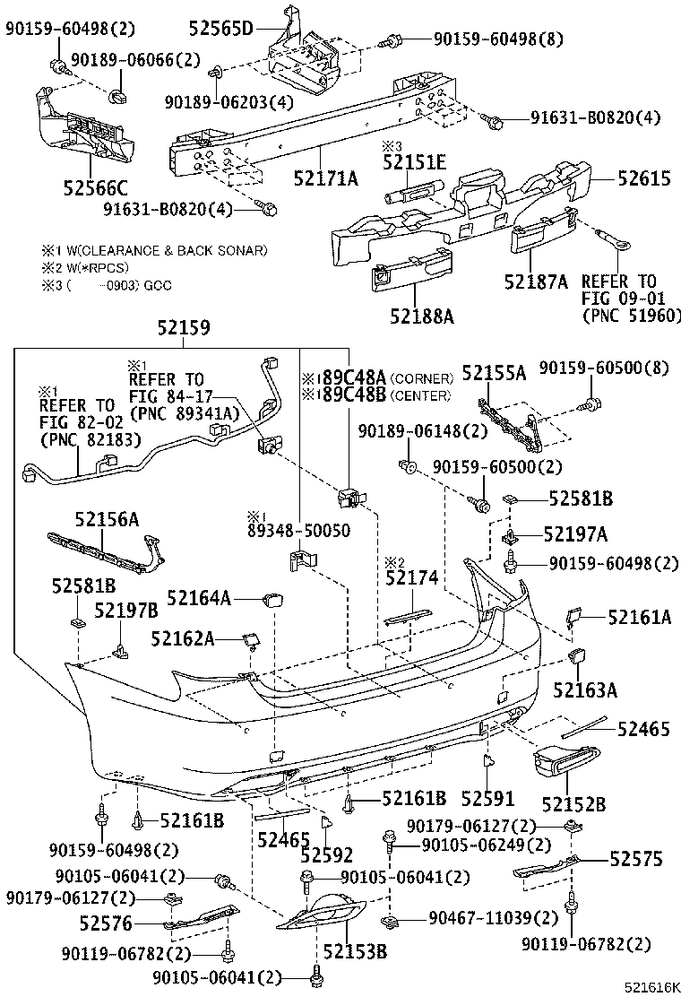 52155-50050 SUPPORT, REAR BUMPER SIDE, RH product image