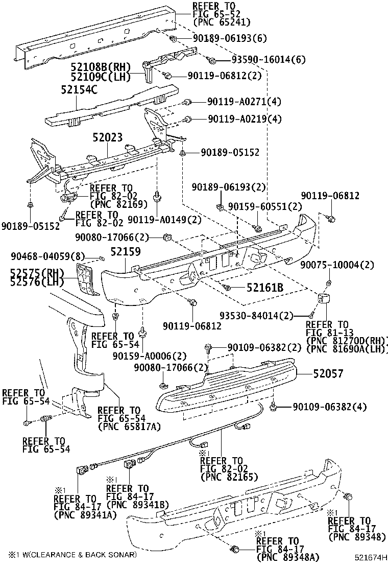 51908-0C040 REINFORCEMENT SUB-ASSY, REAR BUMPER product image