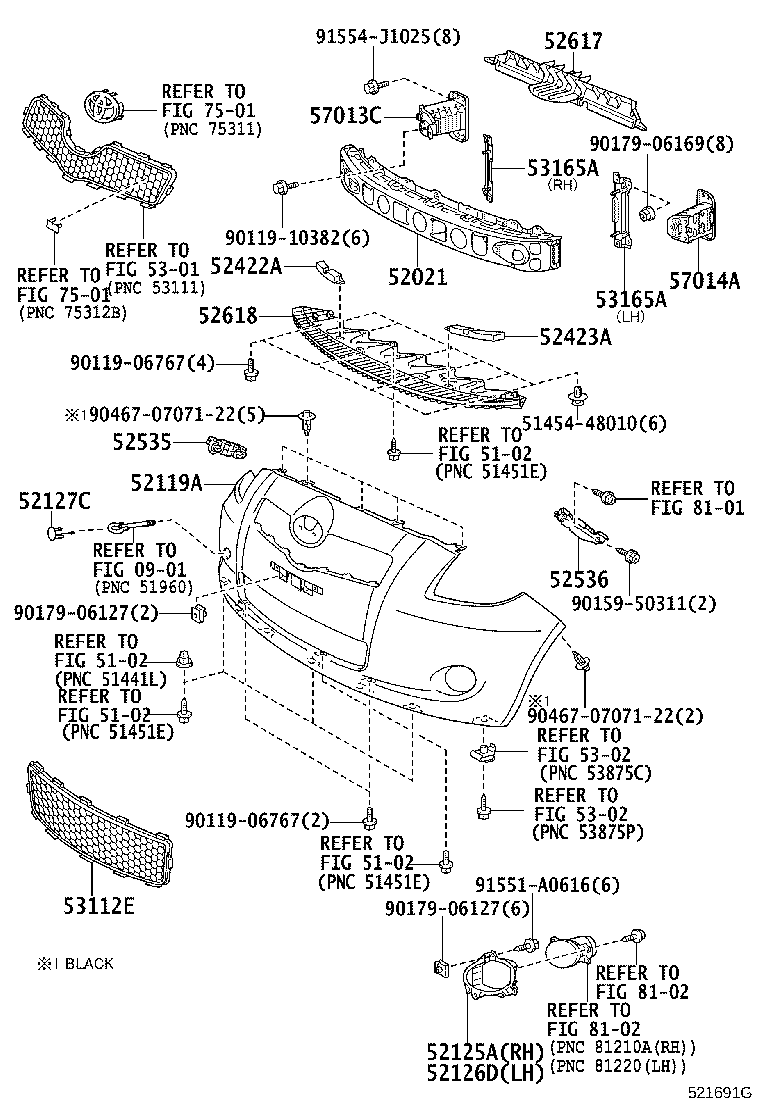 52114-52060 BRACKET, FRONT BUMPER EXTENSION MOUNTING product image